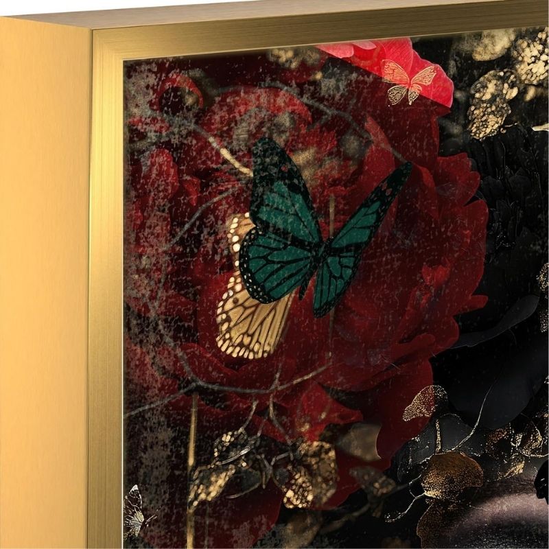 Bild Scarlett mit goldenem Rahmen I 50x70cm