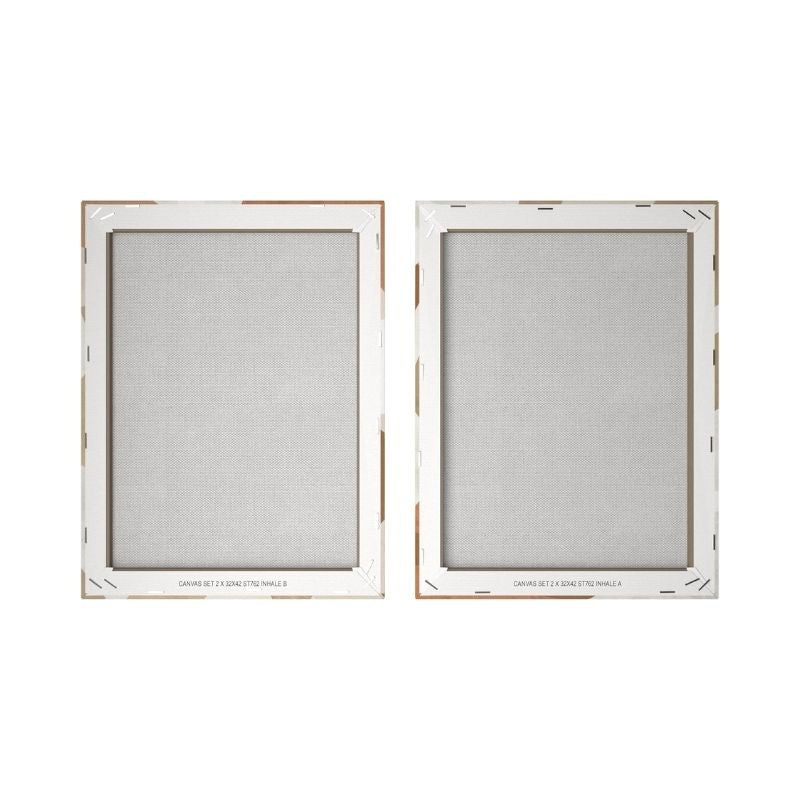 Inhale I Flowing Forms I Picture Set Canvas 2x 32x42 cm