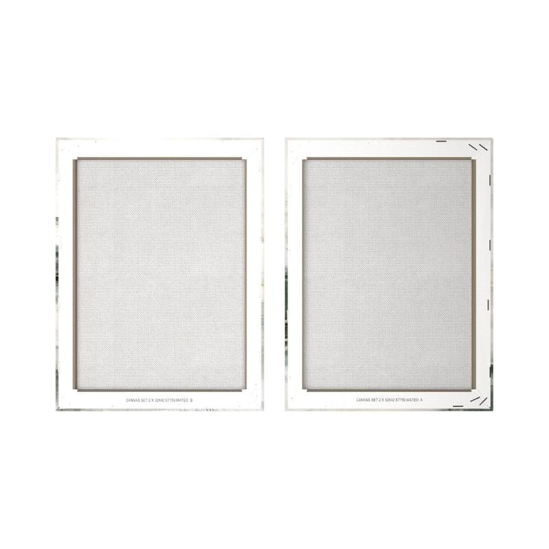 Bilder Set Mateo auf hochwertiger Leinwand I 2x 32x42cm