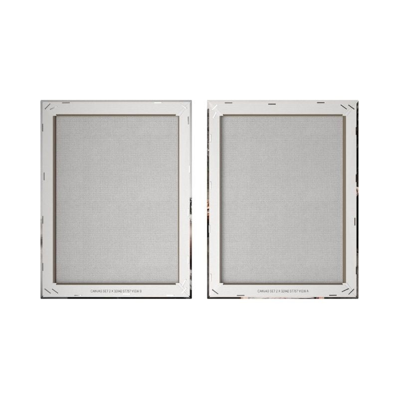 View I Magical Mountain Landscape I Picture Set Canvas 2x 32x42 cm