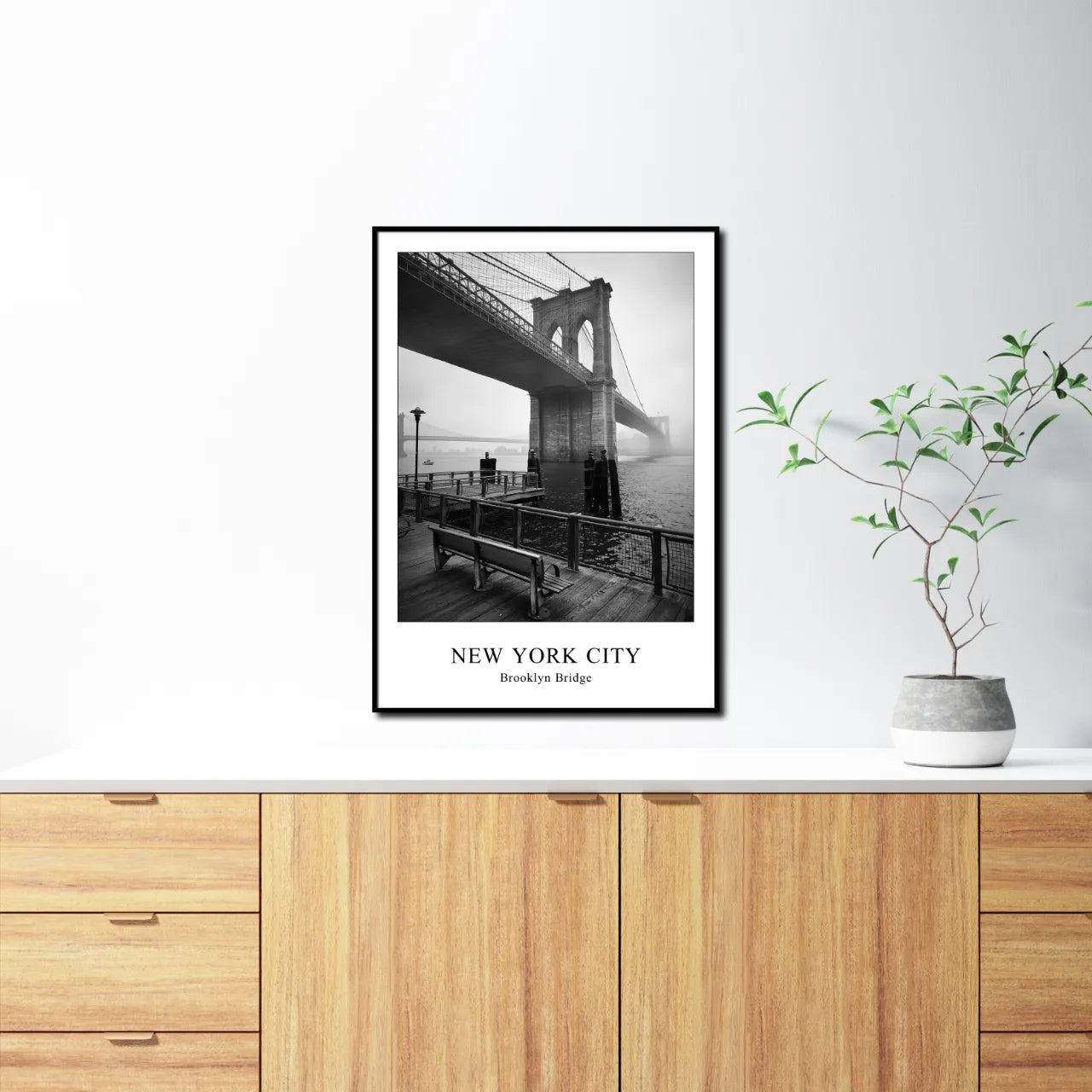 Brooklyn Bridge I New York I Bild mit Rahmen 50x70 cm