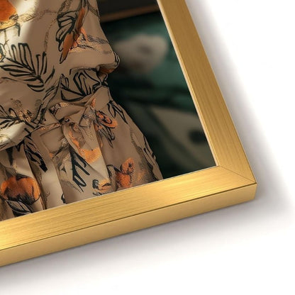 Bild Kitty II mit goldenem Rahmen I 30x40cm