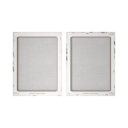 Ana I Flowers Black White I Picture Set Canvas 2x 32x42 cm