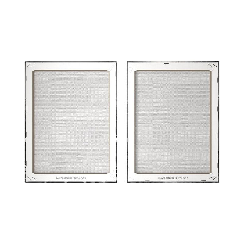 Fun I Fun in the Bathroom I Picture Set Canvas 2x 32x42 cm