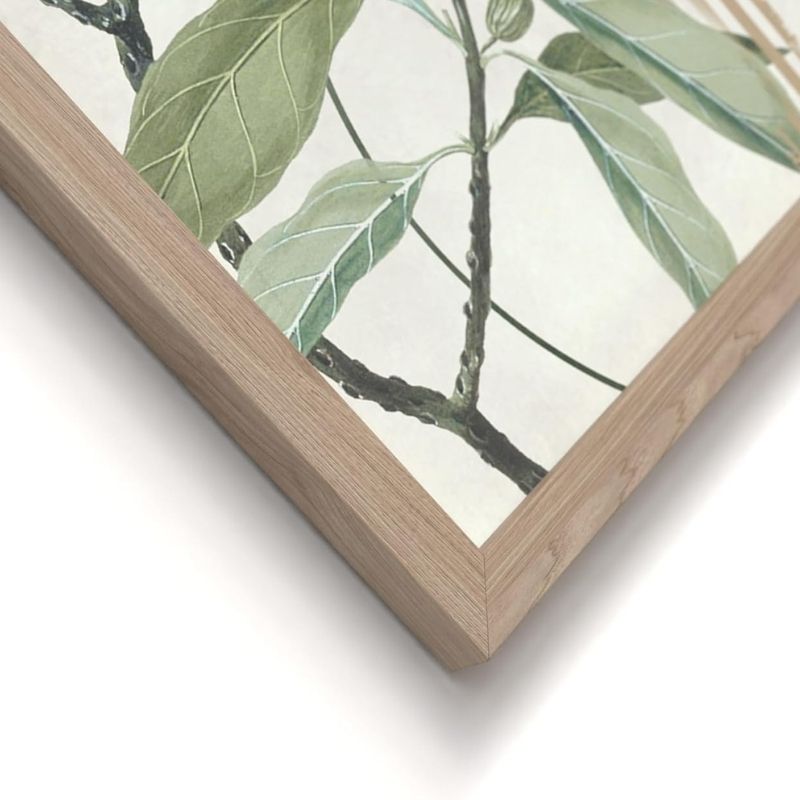 Green I Botanical Art I Picture Set with Frame 2x 30x40 cm