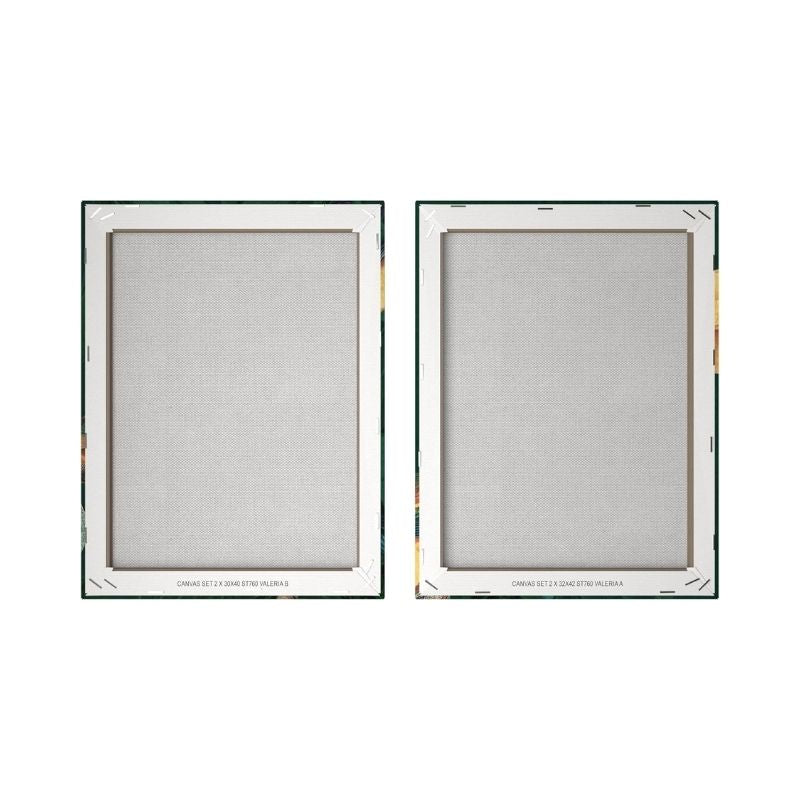 Valeria I Exotic Collage I Picture Set Canvas 2x 32x42 cm