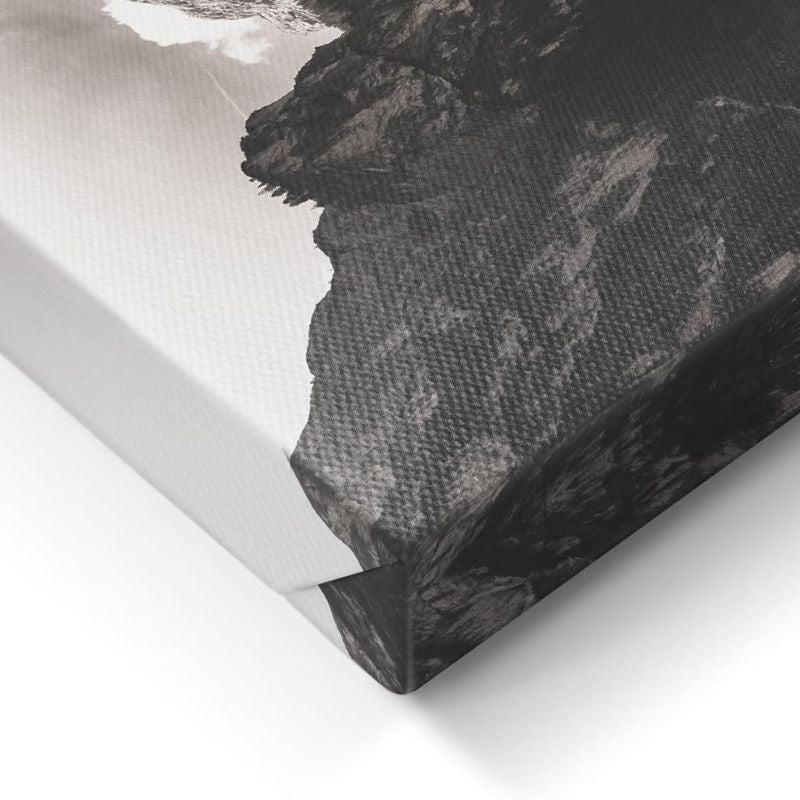 View I Magical Mountain Landscape I Picture Set Canvas 2x 32x42 cm