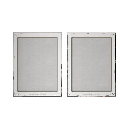 View I Magical Mountain Landscape I Picture Set Canvas 2x 32x42 cm