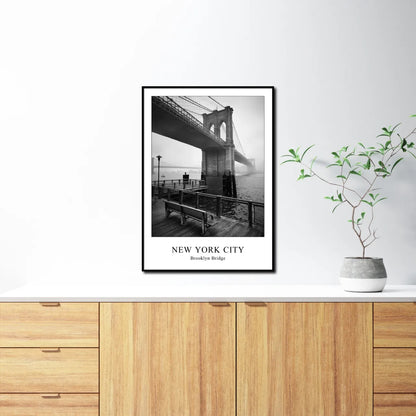Brooklyn Bridge I New York I Bild mit Rahmen 50x70 cm