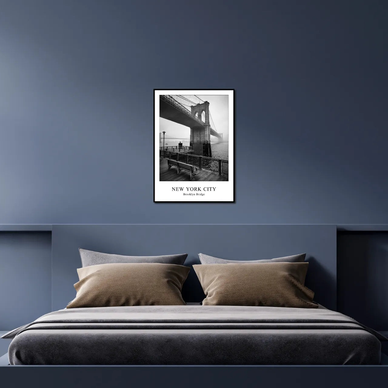 Brooklyn Bridge I New York I Bild mit Rahmen 50x70 cm
