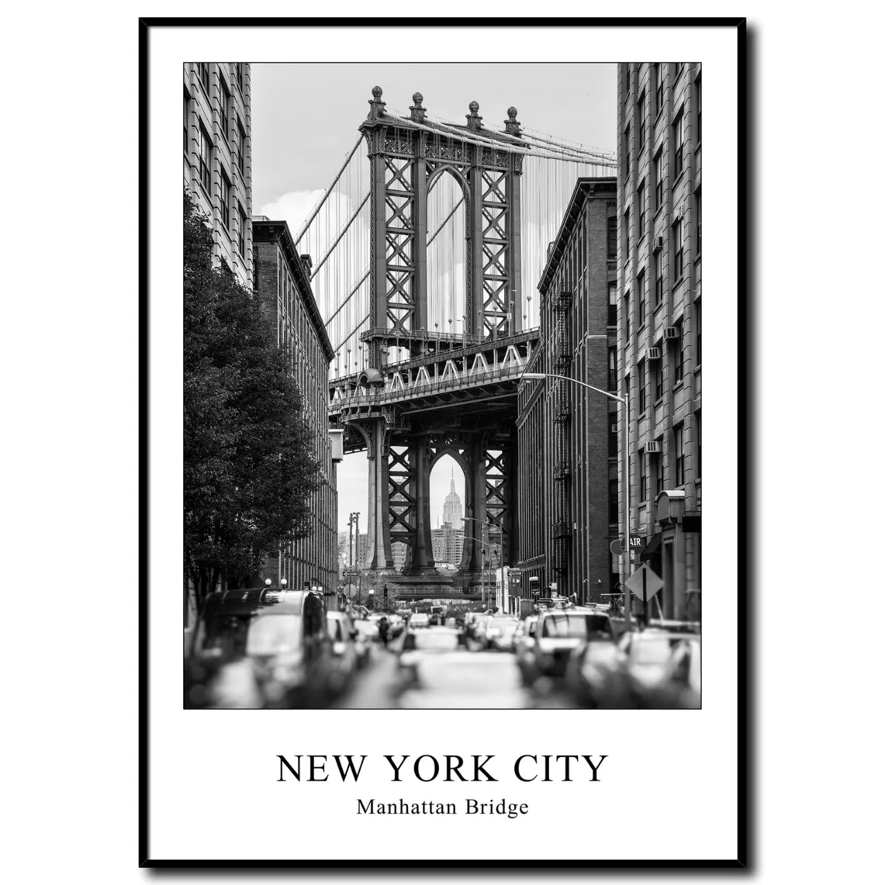 Manhatten Bridge I New York I Bild mit Rahmen 50x70 cm