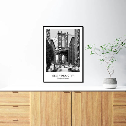 Manhatten Bridge I New York I Bild mit Rahmen 50x70 cm
