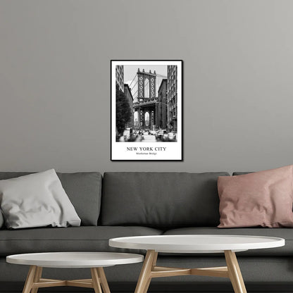 Manhatten Bridge I New York I Bild mit Rahmen 50x70 cm