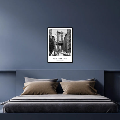 Manhatten Bridge I New York I Bild mit Rahmen 50x70 cm