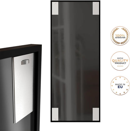 Spiegel Two Tone schwarz & Holz-OptikI 60x150 cm