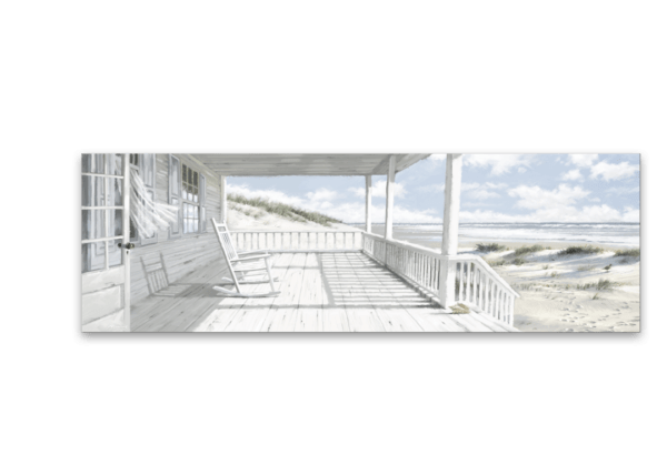 Leinwandbild Haus am Strand