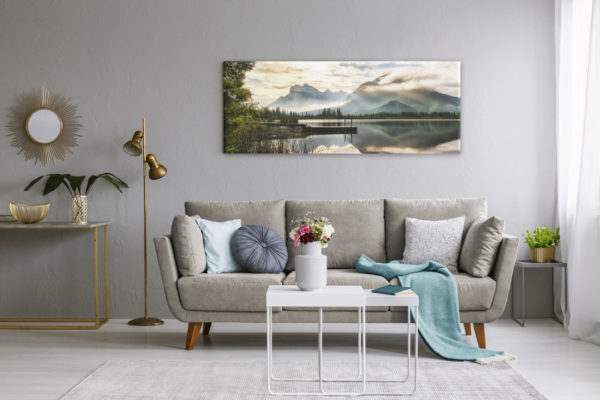 Leinwandbild Lake -Panorama im Wohnzimmer